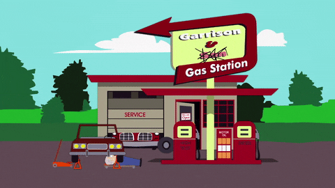 fixing gas station GIF by South Park 