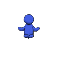 topiaio art blue chill peace Sticker