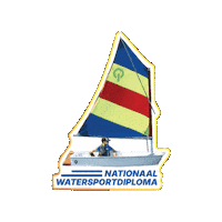 nationaalwatersportdiploma boot optimist zeilen cwo Sticker