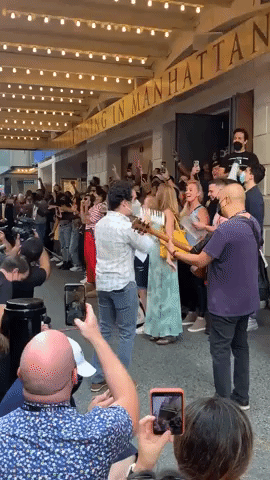 Lin-Manuel Miranda and Performers Celebrate Reopening of Broadway in New York City