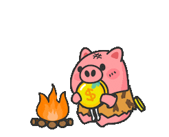 Fire Eat Sticker by JKOPAY