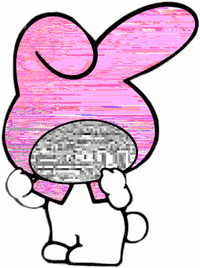 my melody glitch art GIF