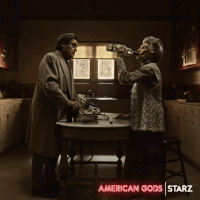 Cloris Leachman Drinking GIF by American Gods