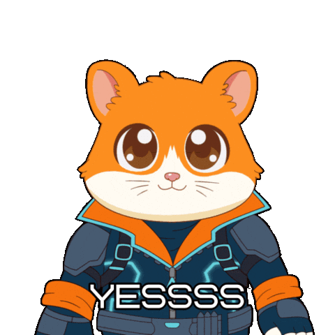 Happy Lets Go Sticker by Hamieverse