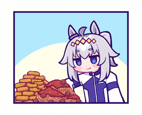 Aya_chan1221 giphygifmaker eating chibi uma GIF