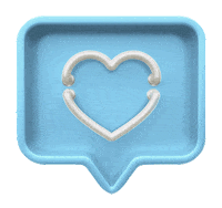 marimmborges heart blue like light Sticker