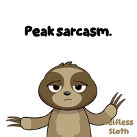 Sarcasm Sloth GIF by VeeFriends