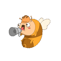 Bee Sticker by Mi Señal