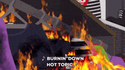 kenny mccormick fire GIF by South Park 