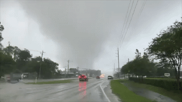 Funnel Cloud Moves Along Jacksonville, Florida