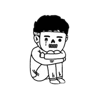 Black White Sticker