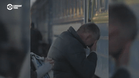 Emotional Scenes Captured at Kyiv Train Station as Russian Military Advances