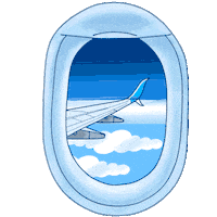 Clouds Plane Sticker by pobeda_aero