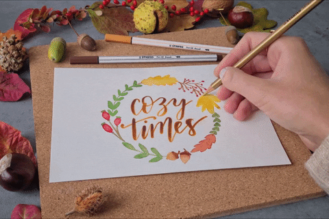 Fall Lettering GIF by STABILO