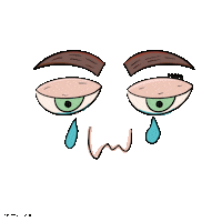 Sad Girl Crying Sticker