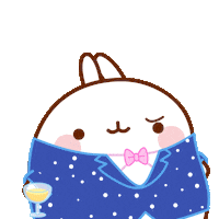 Happy Party Sticker by Molang