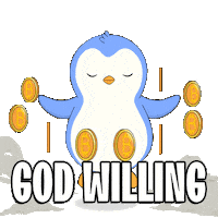 Money Pray Sticker by Pudgy Penguins