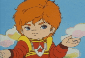 rainbow brite shrug GIF