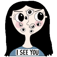 See Cute Girl Sticker