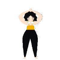 Girl Squatting Sticker