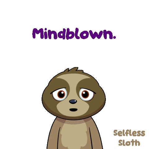 Sloth Mind Blown Sticker by VeeFriends
