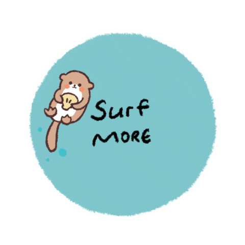 Surf Otter Sticker