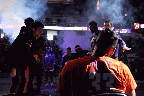Mens Basketball Dance GIF by UE Athletics