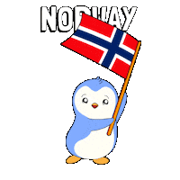 Penguin Flag Sticker by Pudgy Penguins