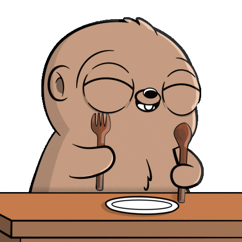 Hungry Sticker Sticker by Fugz Official