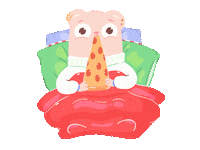 Couch Potato Eating Sticker by Art of tvb