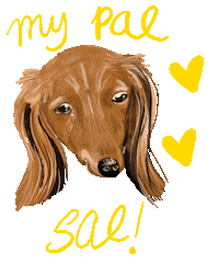Dachshund Sal Sticker by ThePaiz
