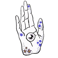 Black And White Flower Sticker