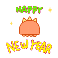 Happy New Year Sticker by DINOSALLY