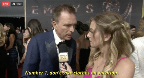 the emmy awards number 1 dont take clothes on vacation GIF by Emmys