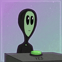 Green Button Yes GIF by Lonely Aliens