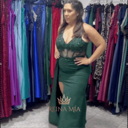 Vestido Mía con corset y movimiento en gif