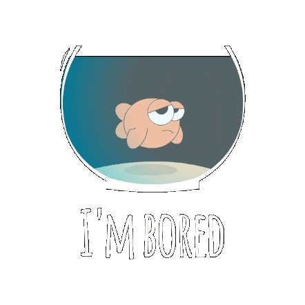 Bored The Fish Sticker by stylemotions