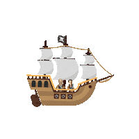 Chris Stark Pirate Ship Sticker by Brand Pilot