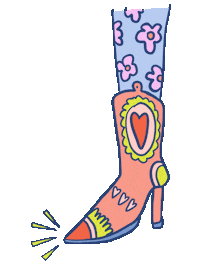 Heart Tapping Sticker by Heather Buchanan