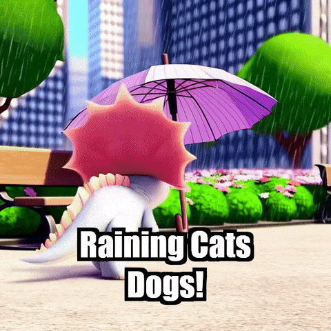 City Park Sudden Shower GIF by Divineasaur