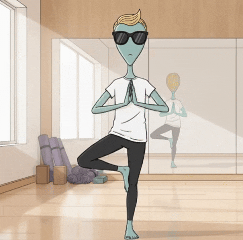 Yoga Be Still GIF by Lonely Aliens