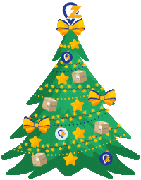 Christmas Tree Stars Sticker by zucarga