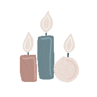 Bealettering mood relax selfcare candle Sticker