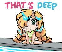 Think Swimming Pool Sticker by Jin