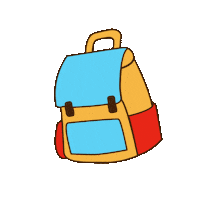 Boooooooooooom school student bag boooooooooom Sticker