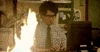 burning the it crowd GIF