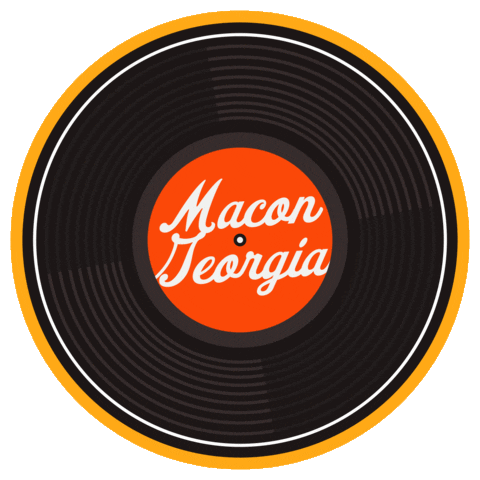 visitmaconGA spinning georgia record music city Sticker