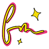 Yellow Ribbon Neon Sticker
