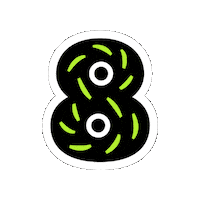 Number Eight Fun Sticker by Letrástica Fest