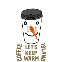 Christmas Snowman Sticker by Coffee Island Cyprus